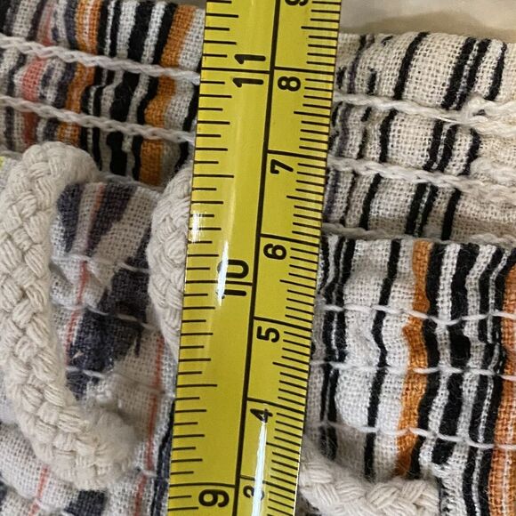 CALI 1850 Sz M Linen Beach Pants Aztec Multicolor Drawstring 4 Pockets - Picture 11 of 11